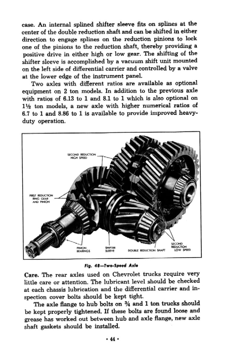 1954 Chevrolet Trucks Operators Manual Page 87